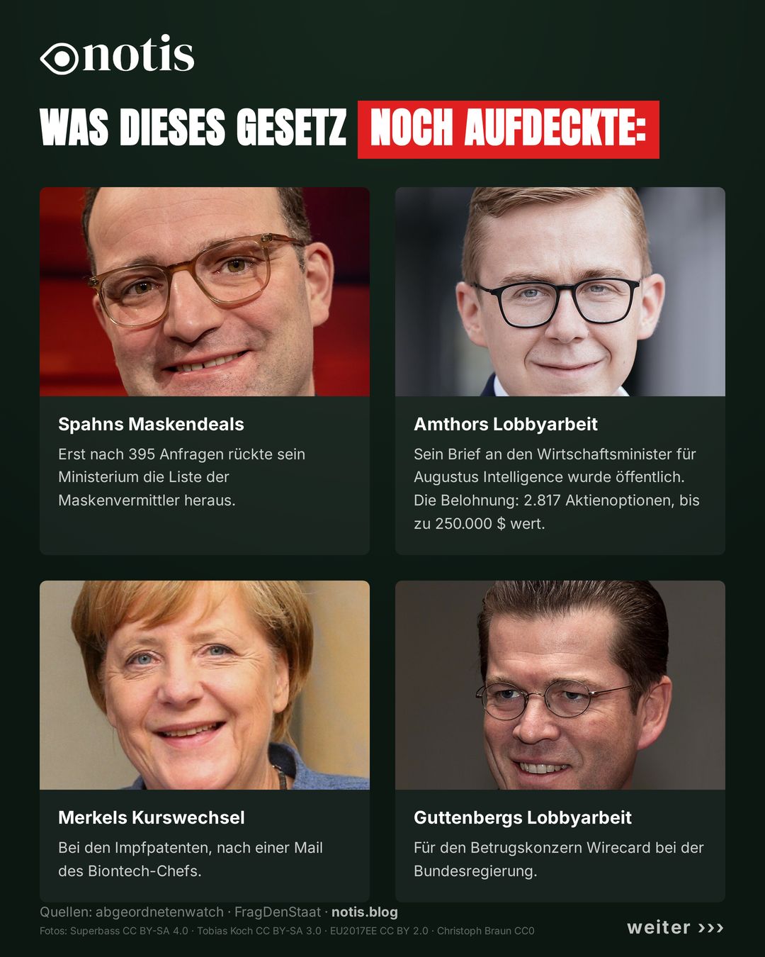 Vier Fälle, die durch das Informationsfreiheitsgesetz öffentlich wurden